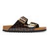 Birkenstock Arizona Leather Croc Print - Black